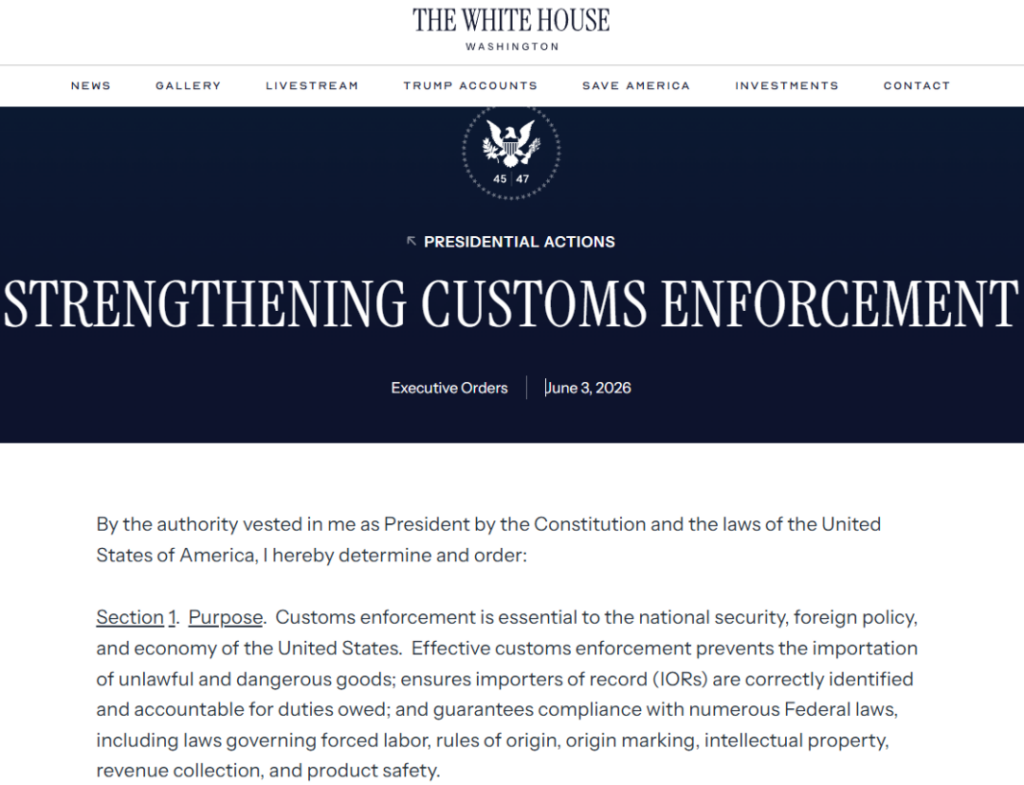 The executive order clearly distinguishes between domestic IORs and foreign IORs (FIORs).